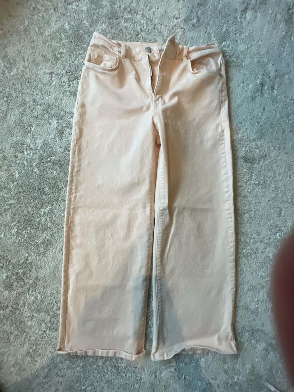 Loft The Wide Leg Crop Jeans Size 27 4 Ecru Denim